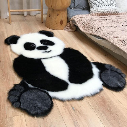 Svart og hvitt teppe panda