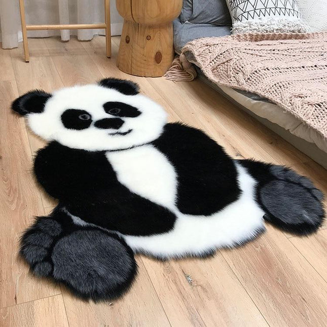 Svart og hvitt teppe panda