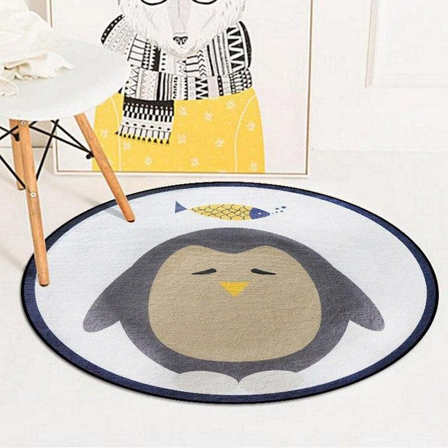 Søtt teppe med design av pingvin