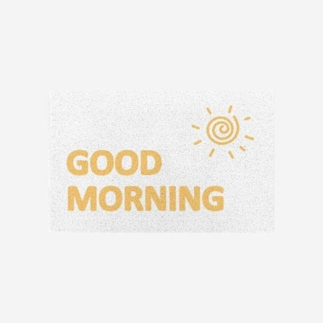 Gul 'Good Morning' dørmatte
