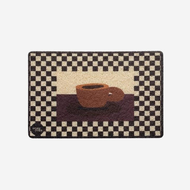 Elegant dørmatte med sjakkbrettmønster