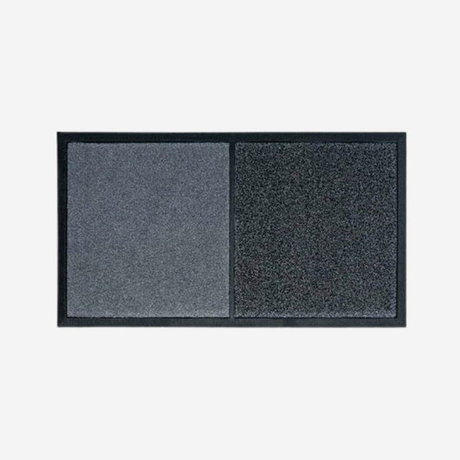 Moderne utendørs dørmatte i gråtoner