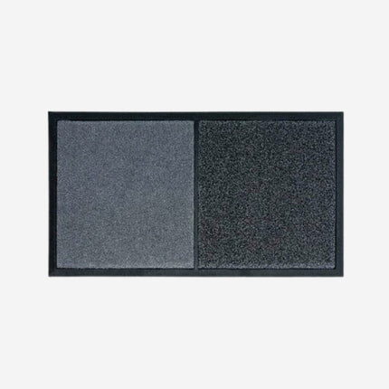 Moderne utendørs dørmatte i gråtoner