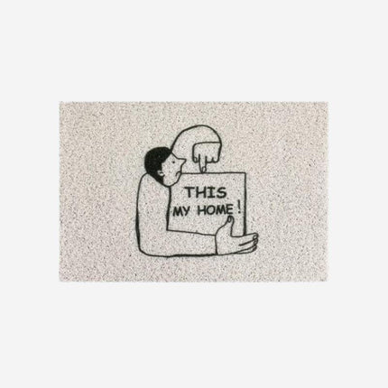 Moderne dørmatte med 'This is my home'