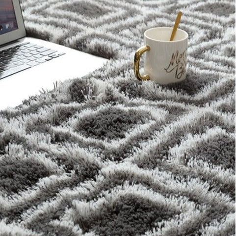 Shaggy-teppe berbermønster i mørkegrått