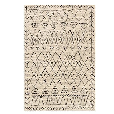 Beige bohemsk teppe i etnisk stil