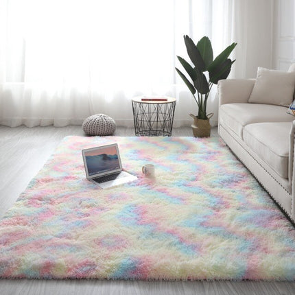 Mykt og fluffy regnbueteppe