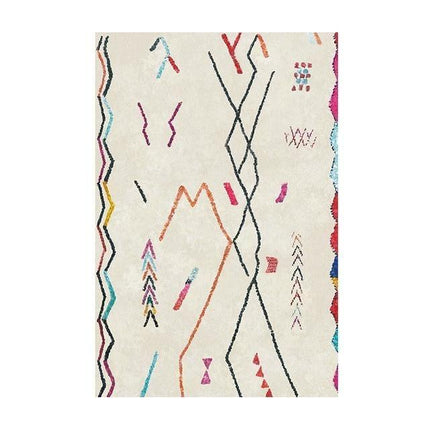 Moderne hvitt teppe i berberstil