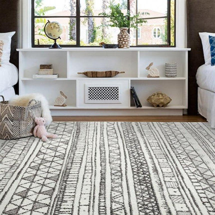 Krem og grått marokkansk stil teppe