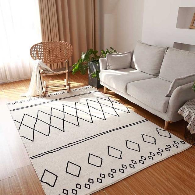 Stort berberteppe med geometrisk mønster