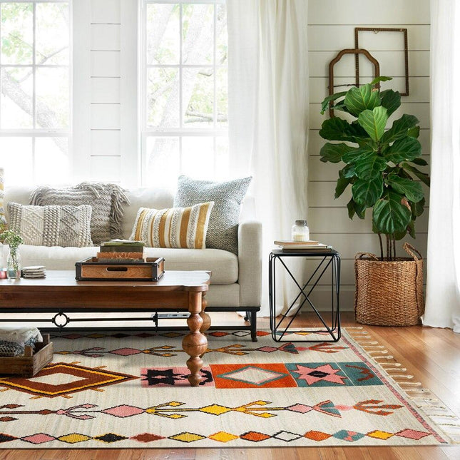 Tradisjonelt berber teppe i jute