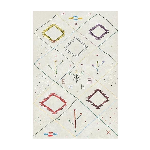 Etnisk berberteppe med fargerikt mønster