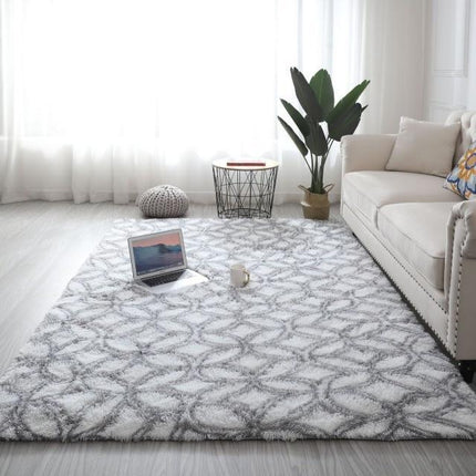 Mykt shaggy teppe med berbermønster