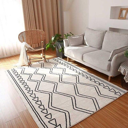 Naturlig berberteppe med geometrisk mønster