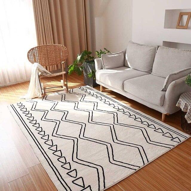 Naturlig berberteppe med geometrisk mønster