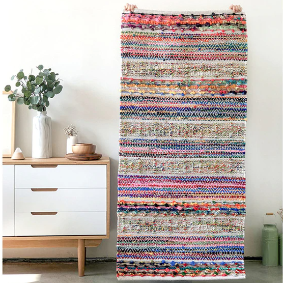 Fargerikt Ourika-teppe i bohemstil