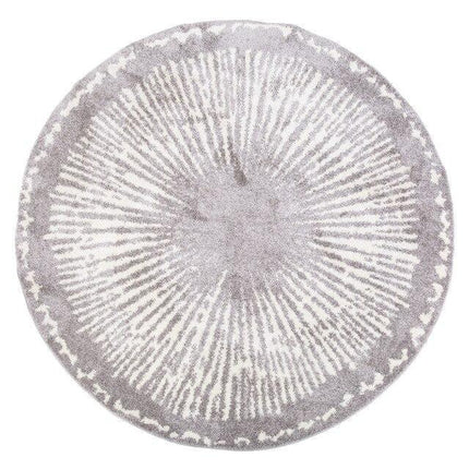 Rundt grått teppe i berberstil