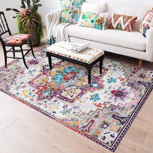 Etnisk bohemsk teppe med mønster