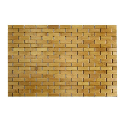 Sklisikker badematte laget av bambus