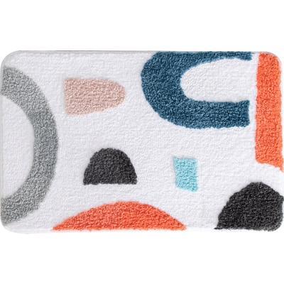 Badematte med fargerikt abstrakt motiv