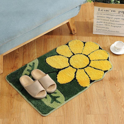 Blomsterformet myk badematte for badet
