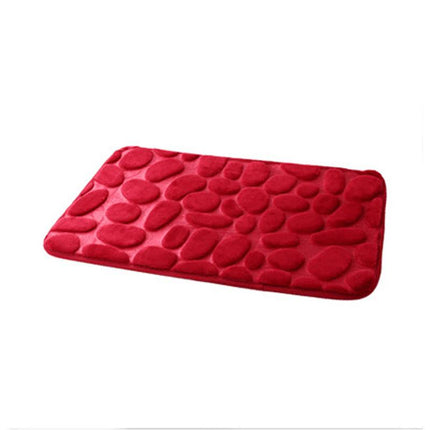 Badematte med 3D rullestein design