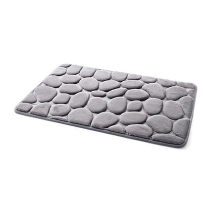 Badematte med 3D rullestein design