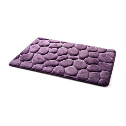 Badematte med 3D rullestein design