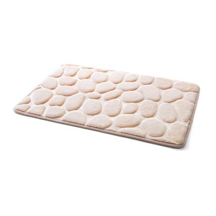 Badematte med 3D rullestein design