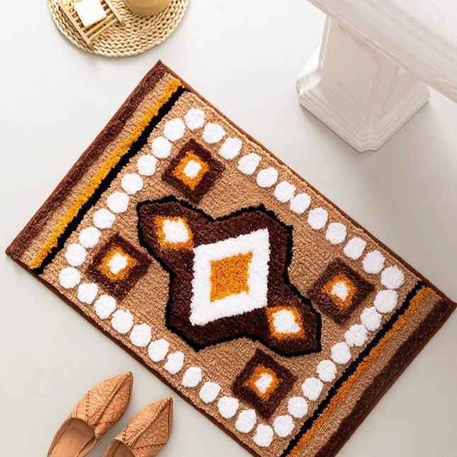 Badematte med marokkansk geometrisk mønster