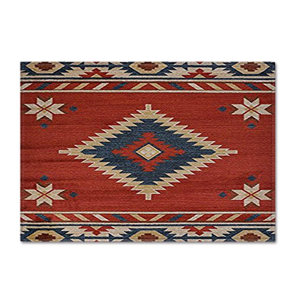 Stue teppe i rødt og beige