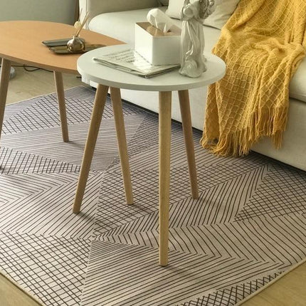 Moderne gulvteppe med geometriske linjer