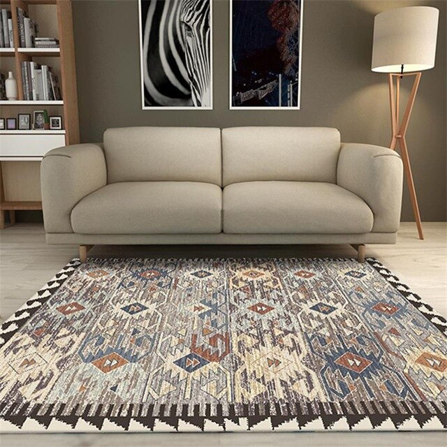 Gulvteppe med afrikansk etnisk mønster