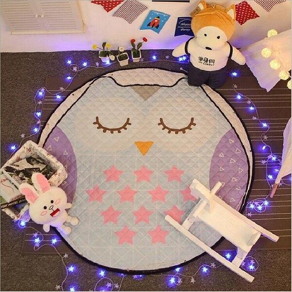 Leketeppe for baby formet som ugle