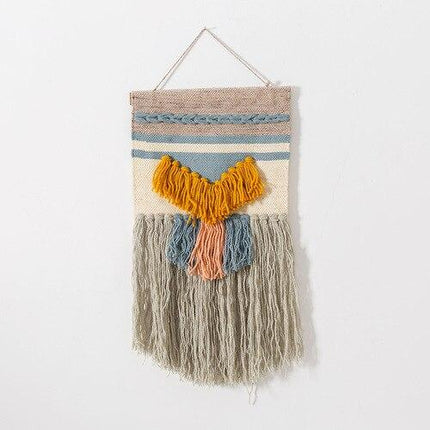 Indisk-inspirert vevd veggteppe til vegg