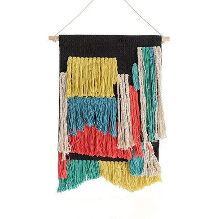 Fargerik abstrakt veggrye i bomull