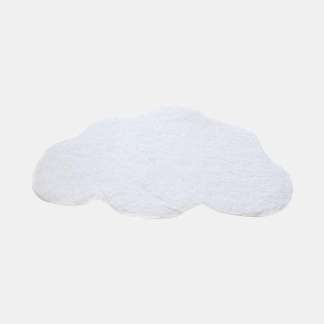 Langhåret hvitt teppe formet som sky