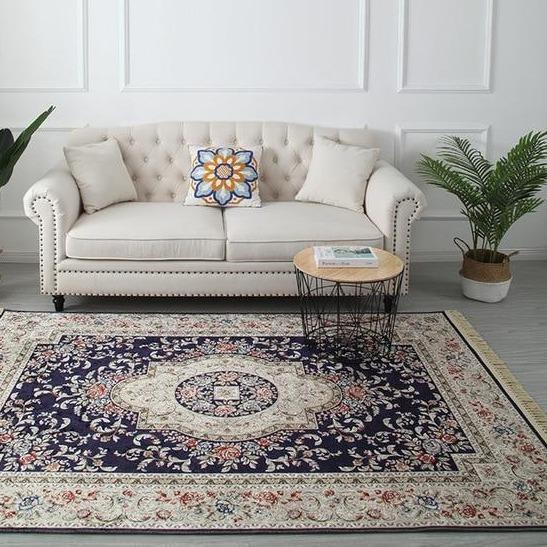 Persisk gulvteppe i blått og beige