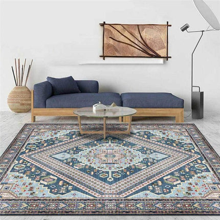 Moderne blågrønt teppe i persisk design