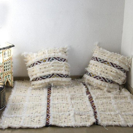 Marokkansk Handira-teppe med paljetter