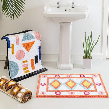 Baderomsmatte i fargerik marokkansk stil