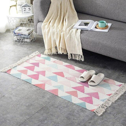 Bohemsk stue teppe med trekanter