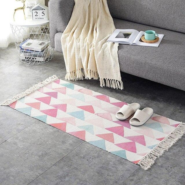 Bohemsk stue teppe med trekanter