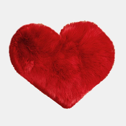 Hjerteformet og langhåret shaggy-teppe
