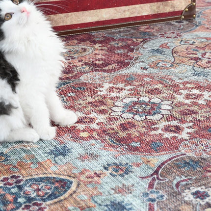 Stort vintage teppe med mønster